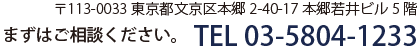 TEL03－5804－1233